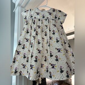 Halloween witches on brooms